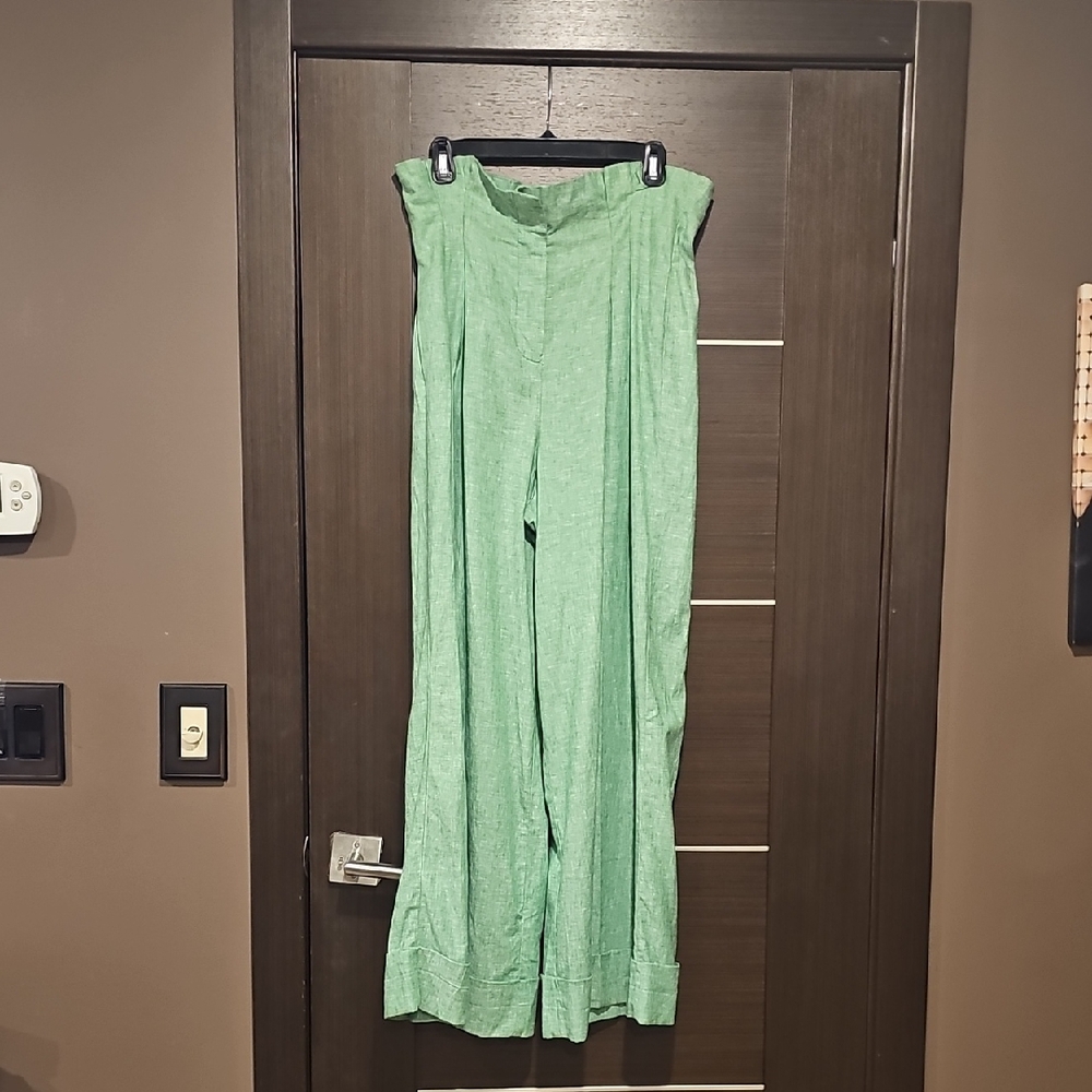 New York & Company Green Wide Leg Pants